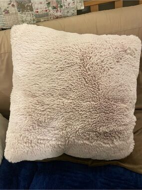 Plush Faux Fur Accent Pillow